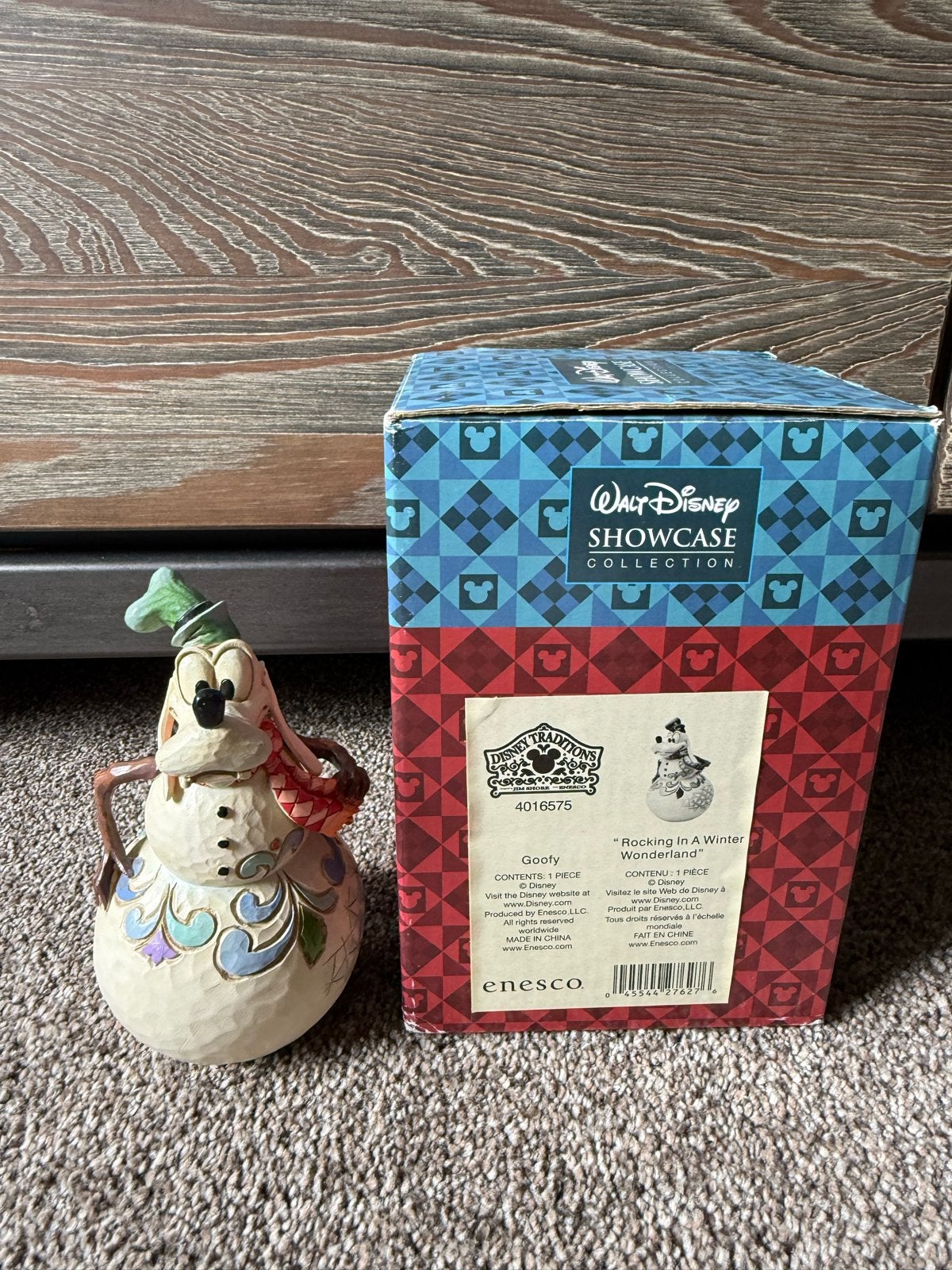 Disney Goofy Sneeuwpop Beeldje - Jim Shore Enesco, Ophalen of Verzenden, Goofy of Pluto, Zo goed als nieuw, Beeldje of Figuurtje