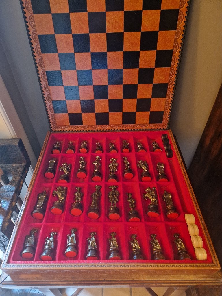Handgemaakte schaak-/backgammonset, Ophalen of Verzenden