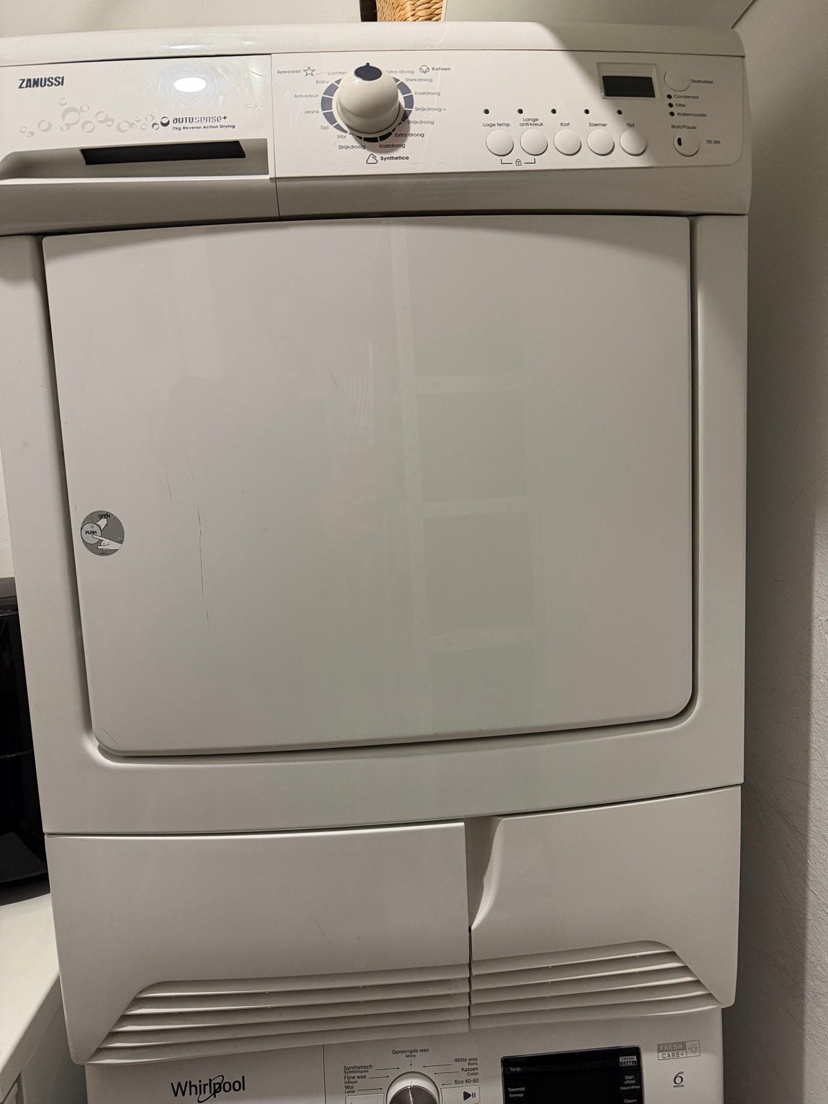 Zanussi ZTE285 Luchtafvoerdroger - Goede Staat, Ophalen, 6 tot 8 kg, Gebruikt, Luchtafvoer