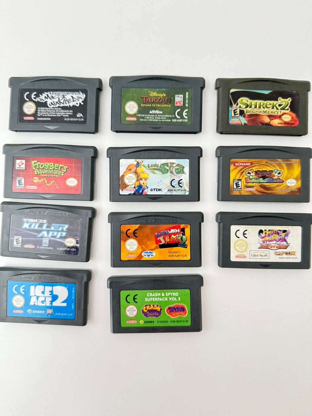 Nintendo Game Boy Advance – 11 originele cartridges, 1 speler, Ophalen of Verzenden, Gebruikt, Vanaf 3 jaar