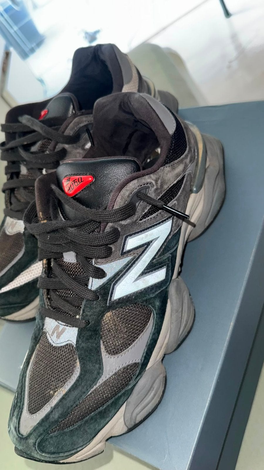 New Balance U9060BLK Sneakers - Maat 46.5, Kleding | Heren, Ophalen of Verzenden, Gedragen, Zwart, Sneakers of Gympen