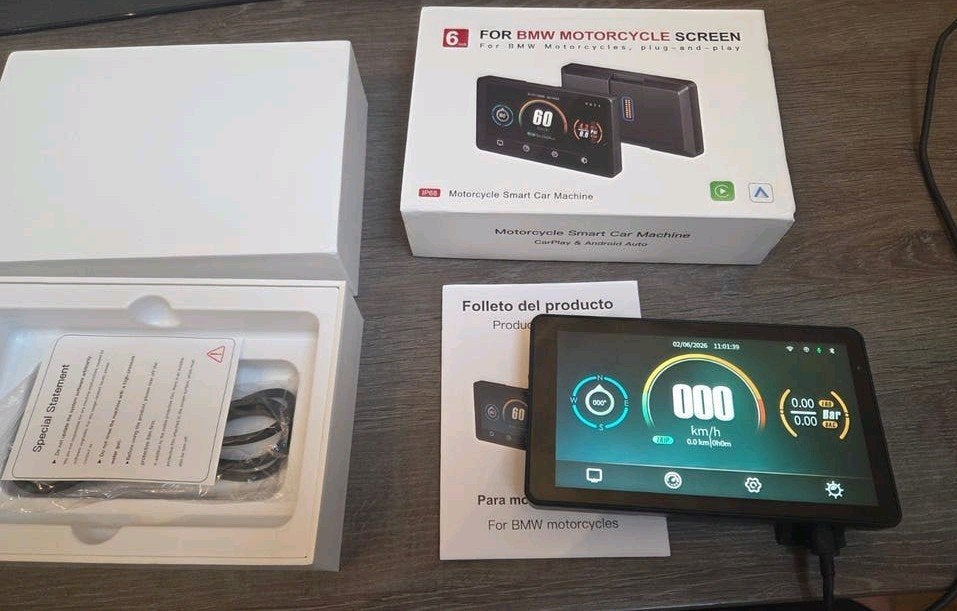 BMW Navigatie Android Car/CarPlay met Motorinformatie, Motoren, Accessoires | Navigatiesystemen, Ophalen of Verzenden