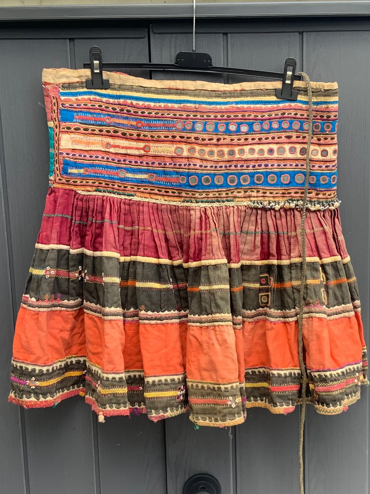 Vintage Tribale Banjara Textiel/rok Kuchi India -, Antiek en Kunst, Ophalen of Verzenden, Handgemaakt
