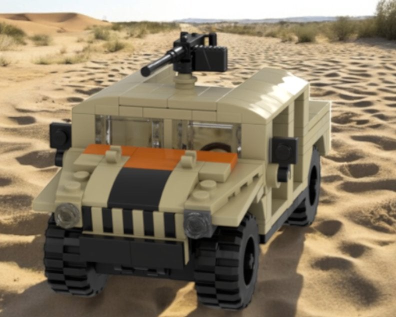 LEGO MOC: Militaire Humvee Woestijnvoertuig, MOC (eigen creatie), Overige thema's, Lego, Nieuw