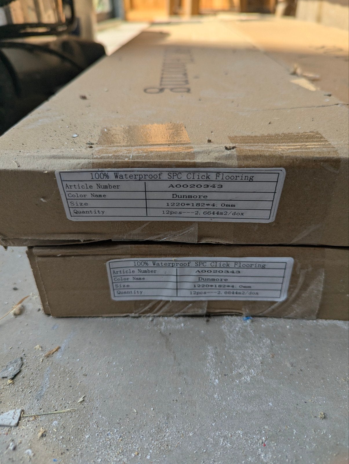 5 dozen waterdichte SPC Click Vloeren - Dunmore, Ophalen, Nieuw, Modern, Houtlook, 10 tot 25 m²