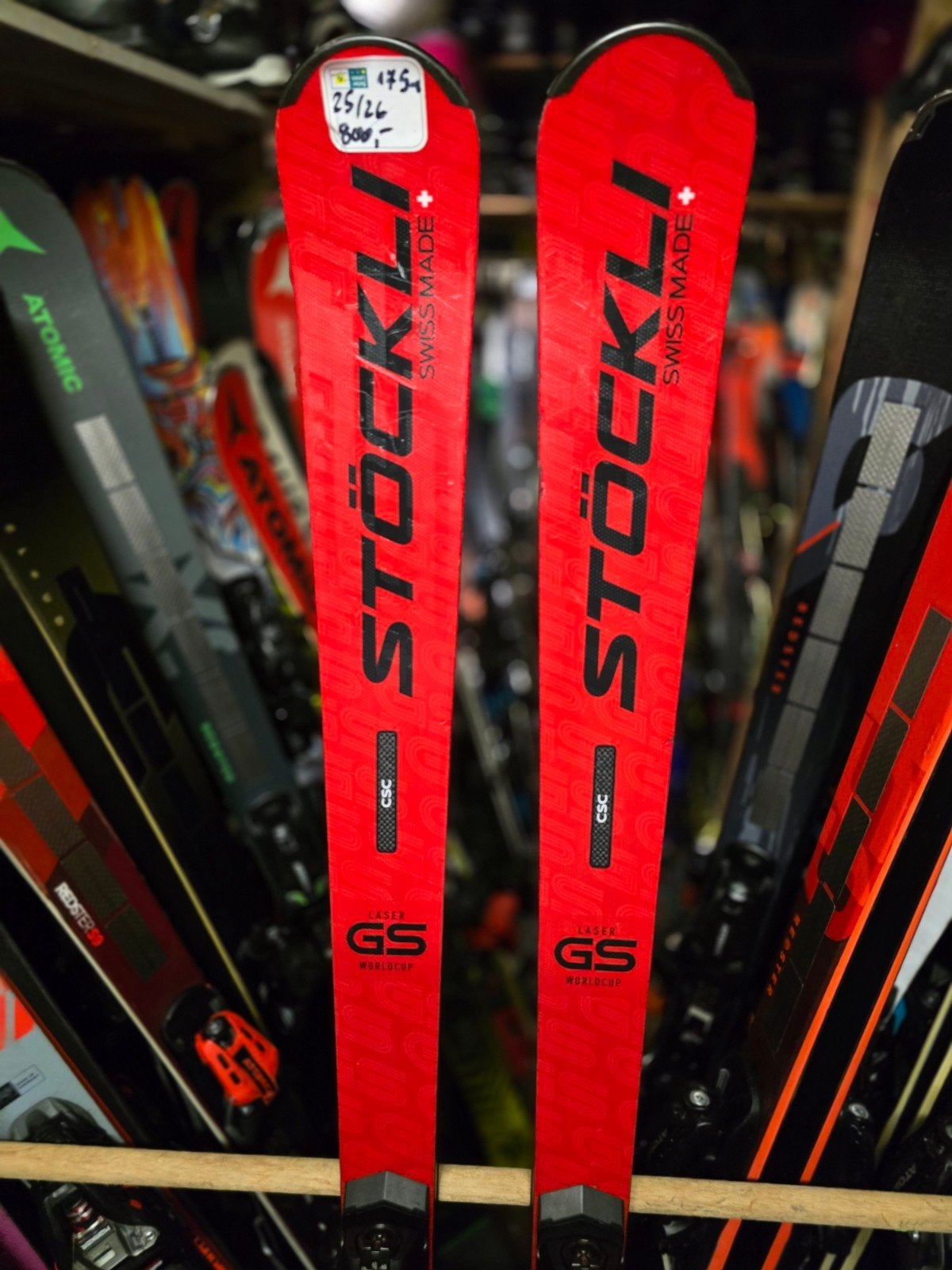 175cm STOCKLI LASER GS CSC WORLDCUP 1600€ VOOR KENNERS SWISS, Sport en Fitness, Skiën en Langlaufen, Overige merken, 160 tot 180 cm