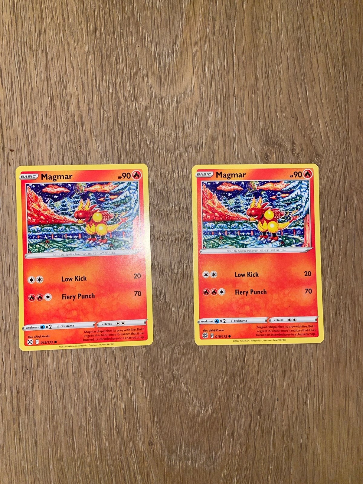 2x Magmar Pokémon Kaart - Scarlet & Violet Base Set, Ophalen, Zo goed als nieuw, Meerdere kaarten