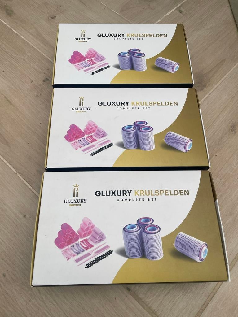 GLUXURY Krulspelden Complete Set - 3 stuks, Sieraden, Tassen en Uiterlijk, Uiterlijk | Haarverzorging, Ophalen of Verzenden, Nieuw