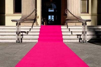 Roze Loper Expo Carpet 1m roze met folie, Versiering, ., Verjaardag, Nieuw