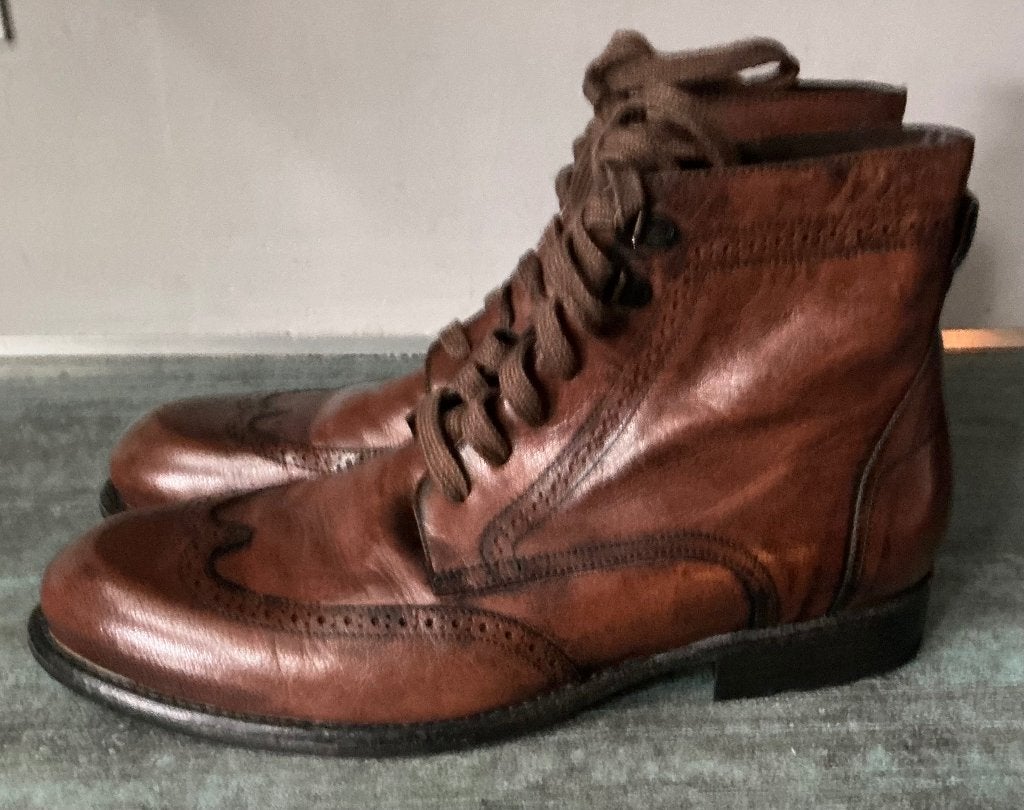 Gijs. Stoere leren laarzen. Mt 43., Bruin, Boots, Ophalen of Verzenden, Zo goed als nieuw