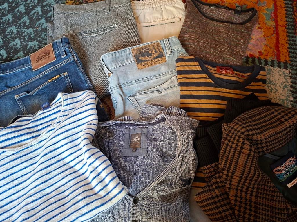 Zomerse merkkleding pakket (8 stuks), maat L / W36, Ophalen of Verzenden, Gedragen, Maat 52/54 (L)