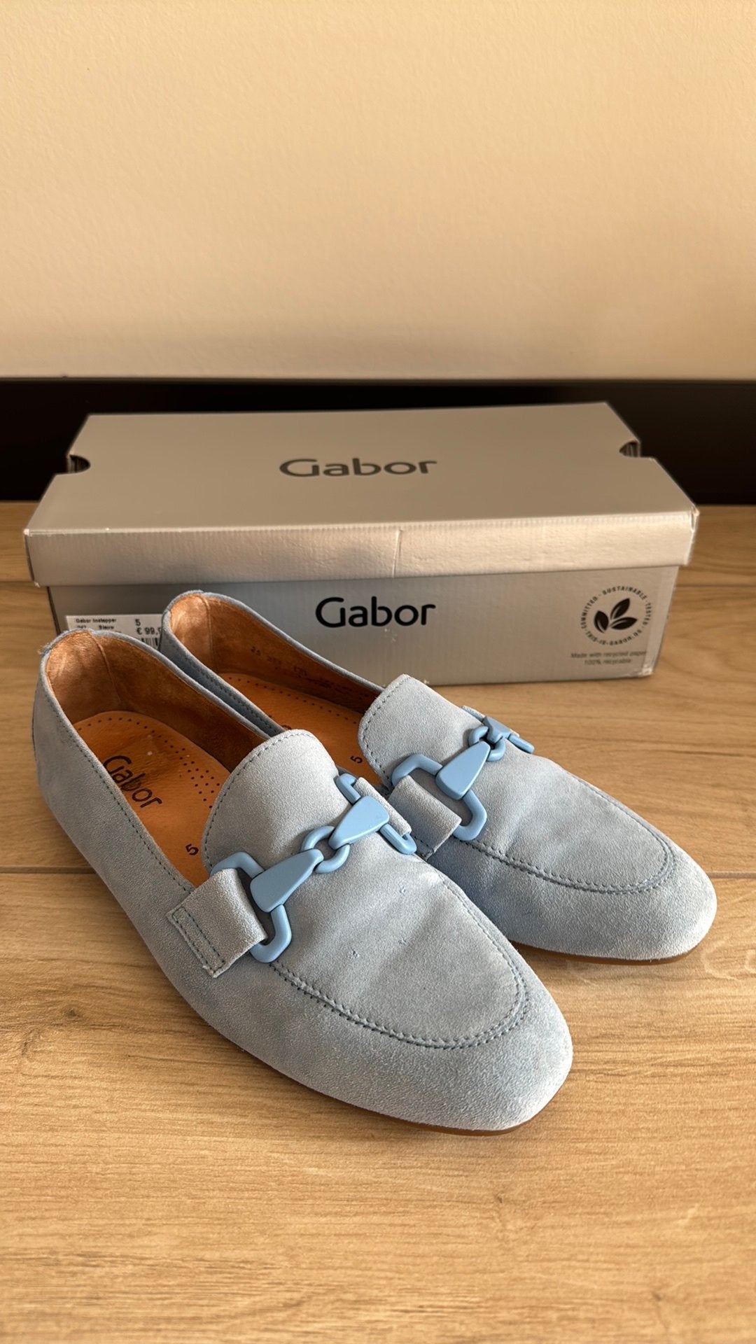 Gabor instappers, platte schoenen blauw maat 5/ 38, Kleding | Dames, Schoenen, Blauw, Instappers, Ophalen of Verzenden, Zo goed als nieuw