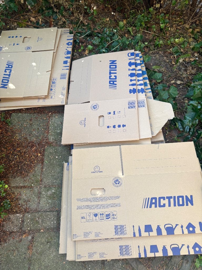 32 action verhuis dozen, Ophalen, Opvouwbaar, Minder dan 35 cm, Minder dan 50 cm