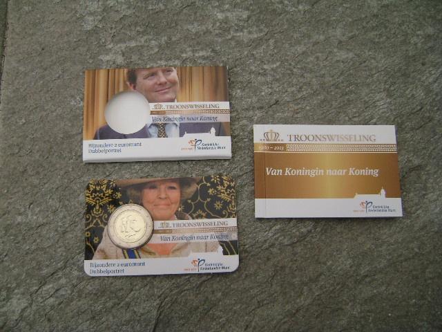 Coincard 2 euro Unc "Troonwisseling" 2013, Postzegels en Munten, Munten | Nederland, Ophalen of Verzenden, Koningin Beatrix, Euro's