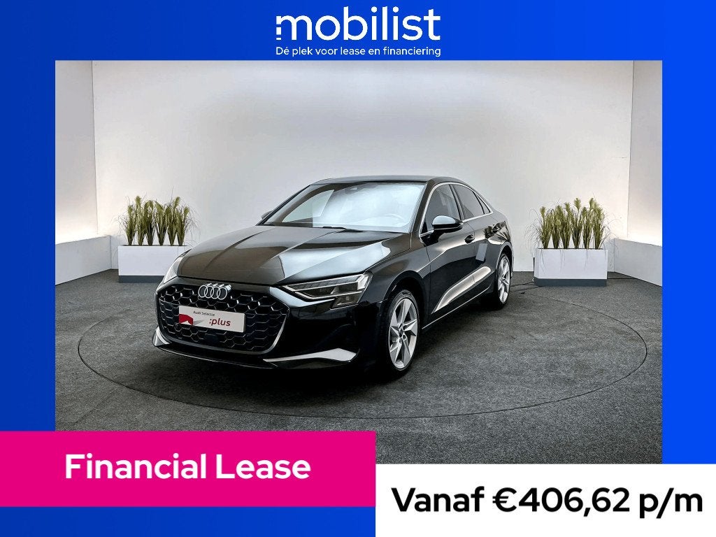 Audi A3 Limousine 30 TFSI 115pk S tronic Advanced Edition, 4 cilinders, 1290 kg, 116 pk, Zwart