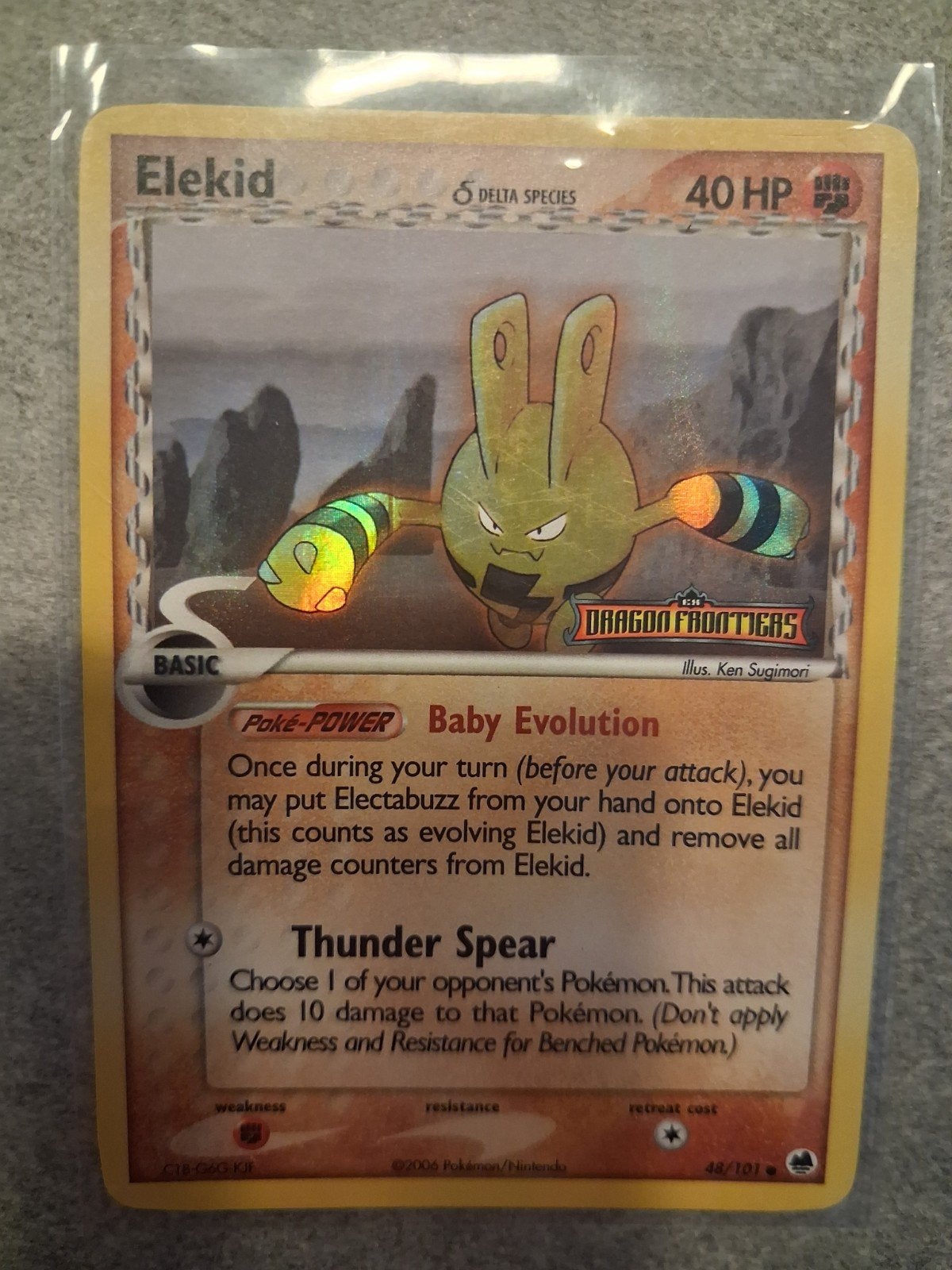 Elekid 48/101 Dragon Frontiers stamped 48/101 Pokémon Kaart, Hobby en Vrije tijd, Verzamelkaartspellen | Pokémon, Ophalen of Verzenden