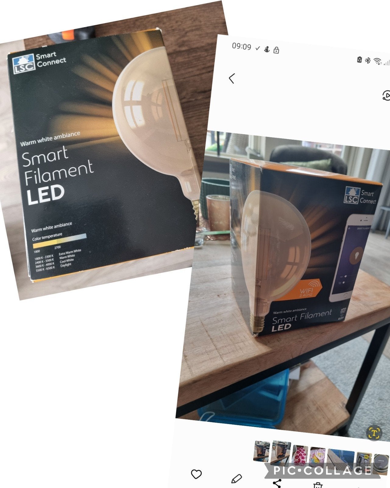 LSC Smart Connect Smart Filament LED Lamp E27 Warm Wit, Ophalen of Verzenden, Nieuw, Modern, Smart Home, Filament