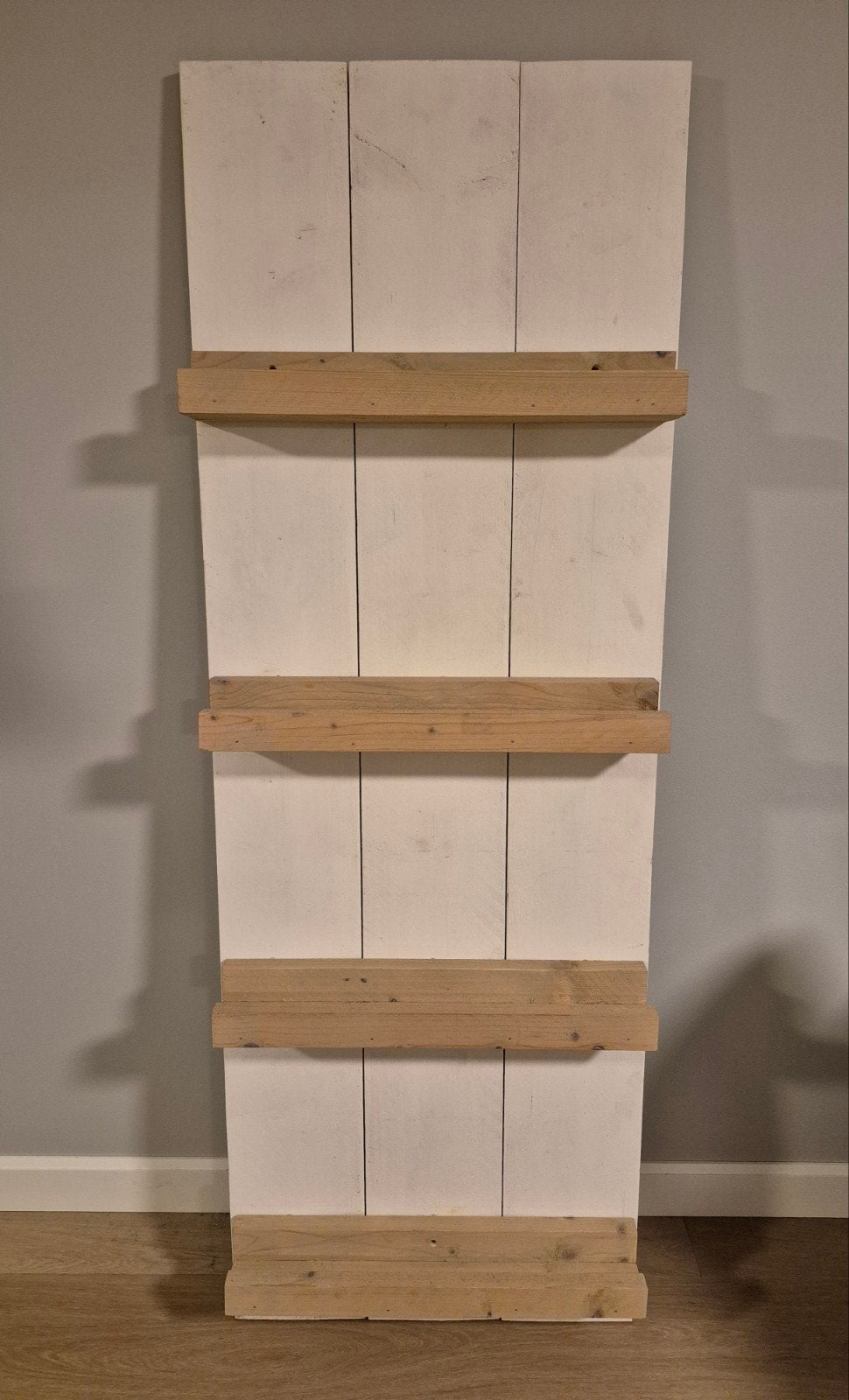 steigerhouten wandmeubel / wandbord hout, Ophalen, Zo goed als nieuw