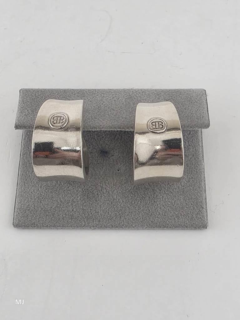 Zilveren Buddha to Buddha half creolen                  Z134, Sieraden, Tassen en Uiterlijk, Oorbellen, Gebruikt, ., Ophalen of Verzenden