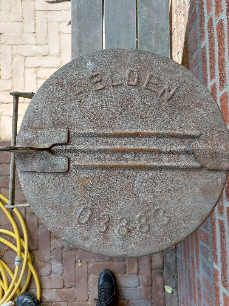 Authentieke Vintage Zinken Vuilnisemmer "Helden", Ophalen
