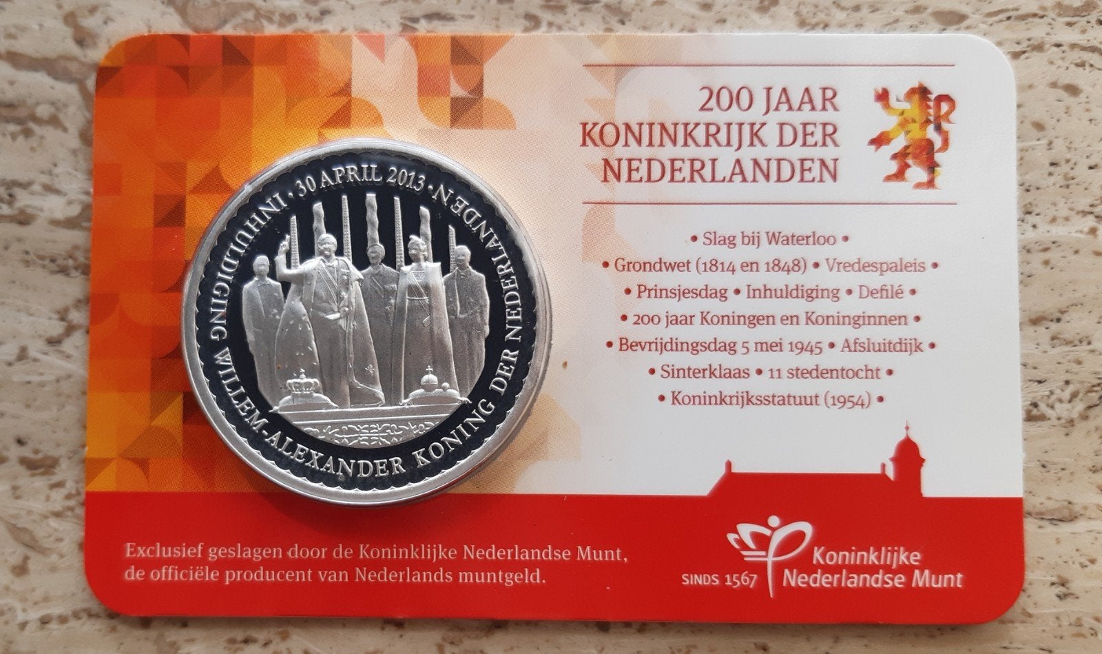 Coincard -30 April 2013 inhuldiging Willem Alexander, Ophalen