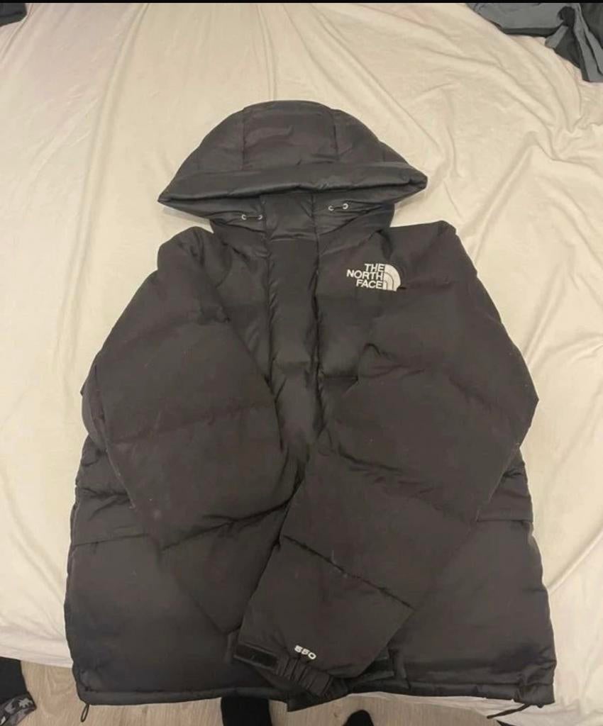 The North Face Himalayan Parka Donsjack, Ophalen of Verzenden, Zo goed als nieuw, Maat 48/50 (M), Zwart