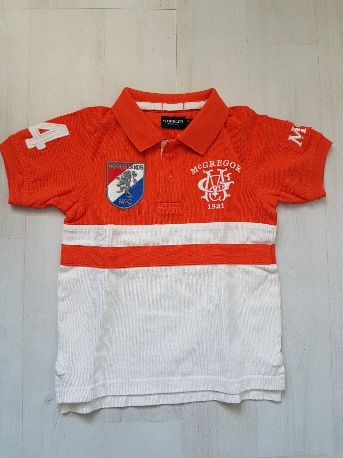 ZGAN Polo mcgregor nr 14 Nederland maat 98/104, Ophalen of Verzenden, Zo goed als nieuw, Shirt of Longsleeve, Mc Gregor