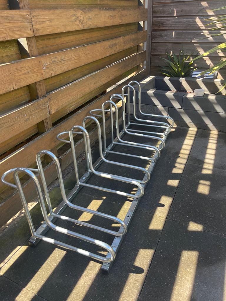 Fietsenrek voor 5 fietsen - Gegalvaniseerd staal, Ophalen of Verzenden, Gebruikt
