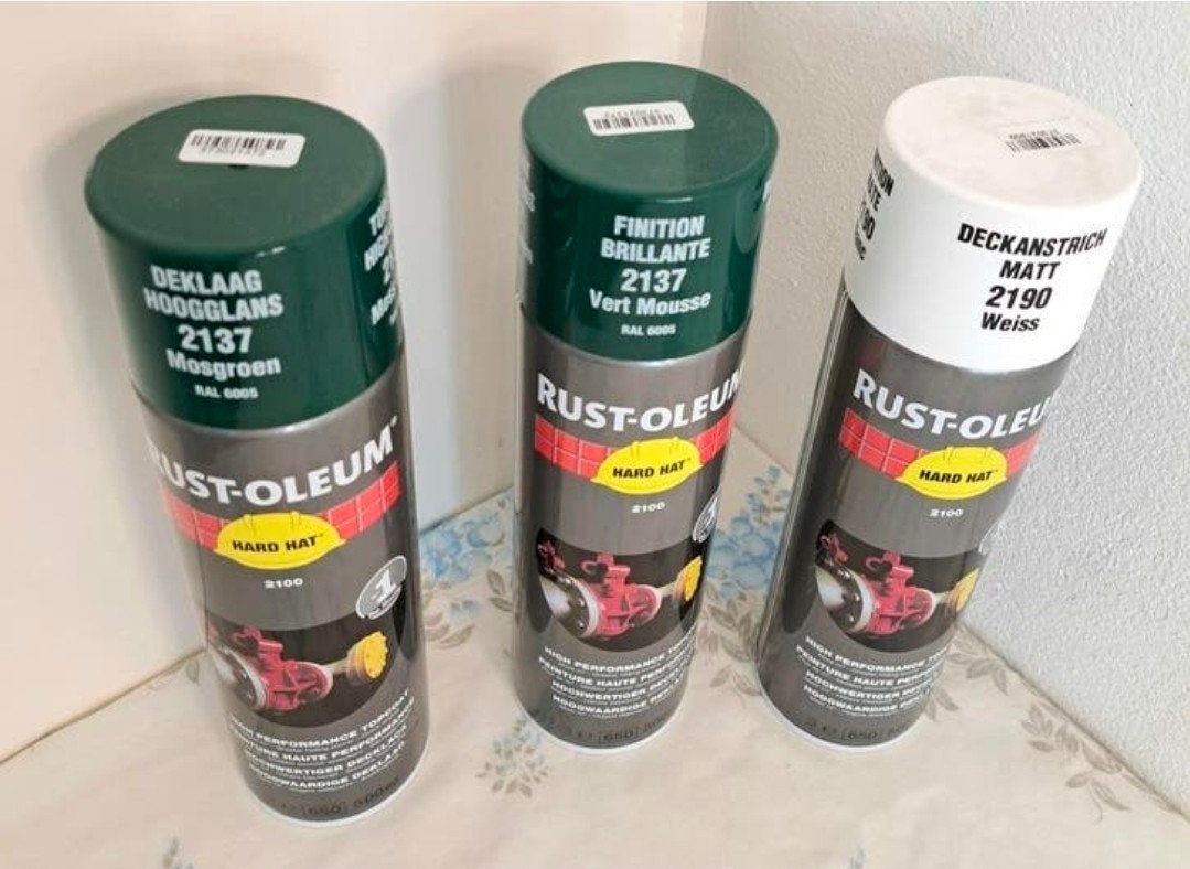 3 - Rust-Oleum Hard Hat Verf deklaag GLANZENDE AFWERKING, Ophalen of Verzenden, Nieuw