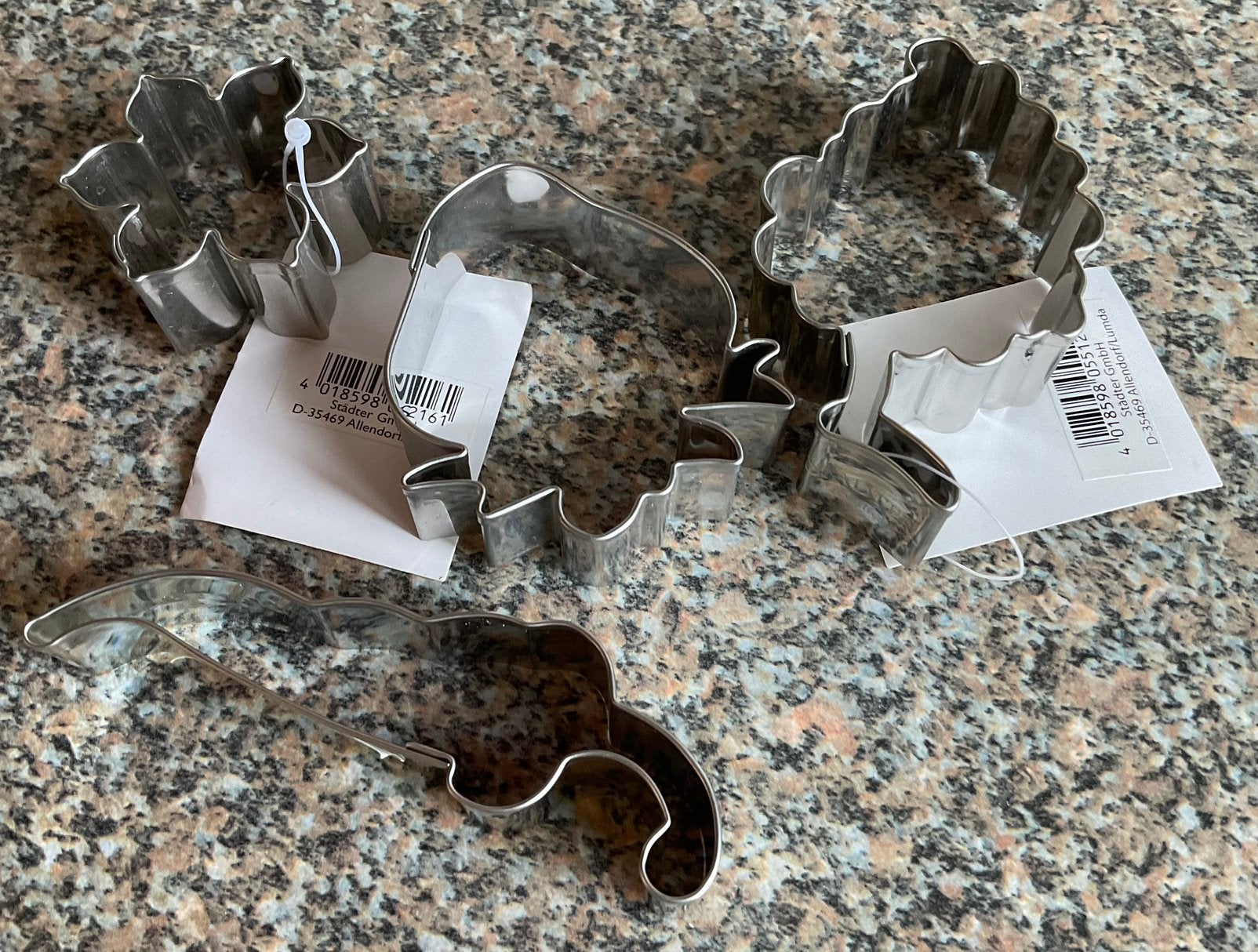 (NIEUW) Städter koekjesuitstekers/cookie cutters, 4 stuks, Ophalen of Verzenden, Nieuw