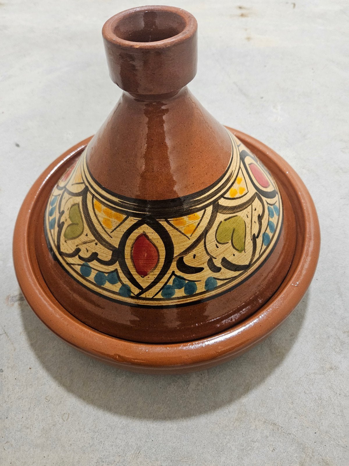 Authentieke Marokkaanse Tajine, Met deksel, Tajine, Ophalen of Verzenden, Zo goed als nieuw
