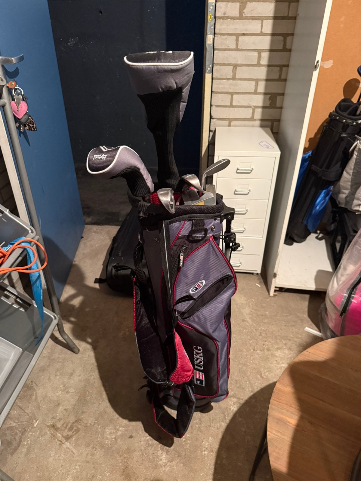 USKG (U.S. Kids Golf) junior golfset + standbag, Sport en Fitness, Golf, Ophalen, Zo goed als nieuw, Set