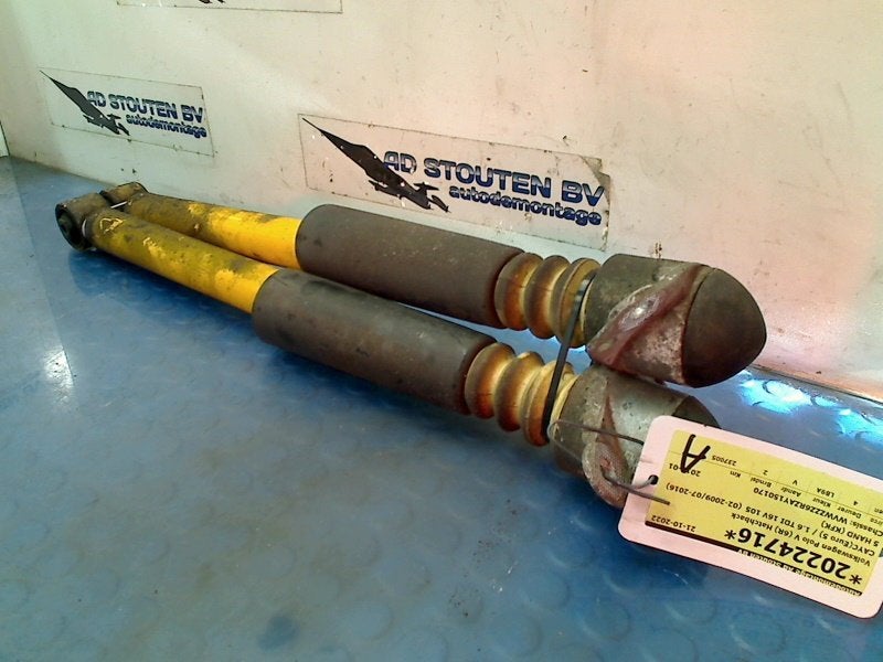 Schokbrekerset Achter Volkswagen Polo V (6R) 2010, Auto-onderdelen, Ophanging en Onderstel, Gebruikt, Volkswagen, Volkswagen AG
