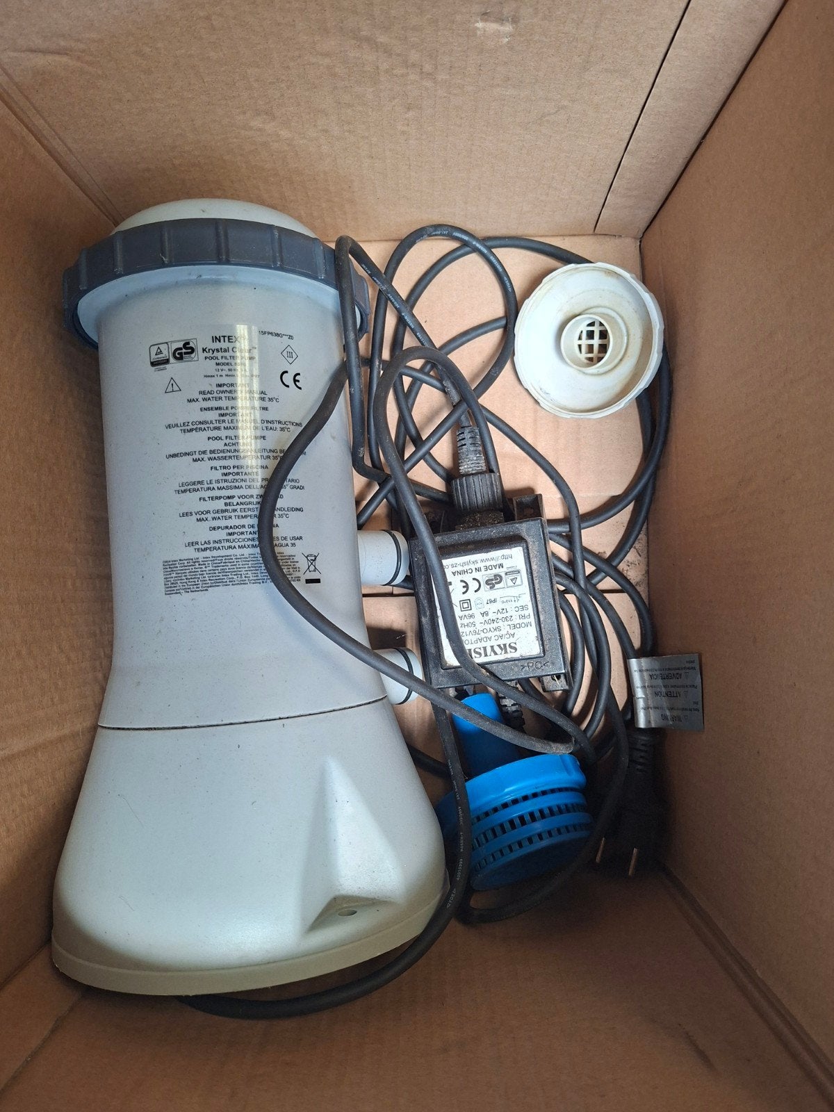 2 Intex zwembadpompen met filter, Tuin en Terras, Ophalen of Verzenden, Gebruikt, Zwembadpomp