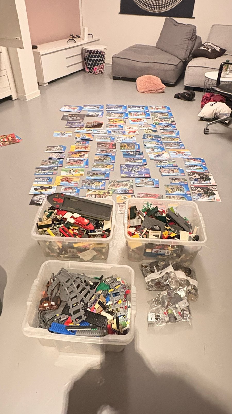 Grote partij LEGO met handleidingen en losse stenen, Kinderen en Baby's, Ophalen, Gebruikt, Lego, Losse stenen