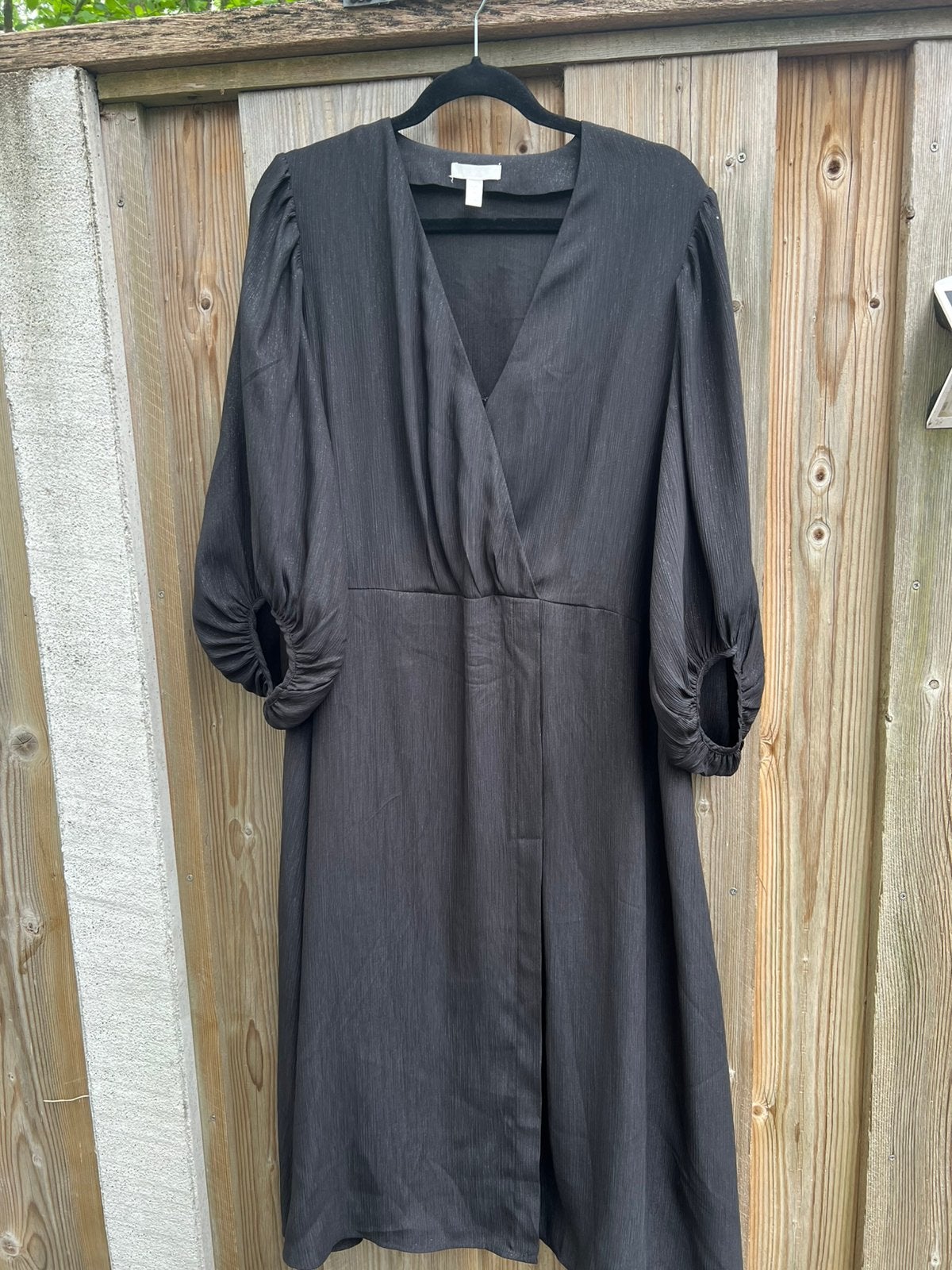 H&M Jurk Maat L (valt als XL), Ophalen of Verzenden, Gedragen, Maat 46/48 (XL) of groter, Zwart