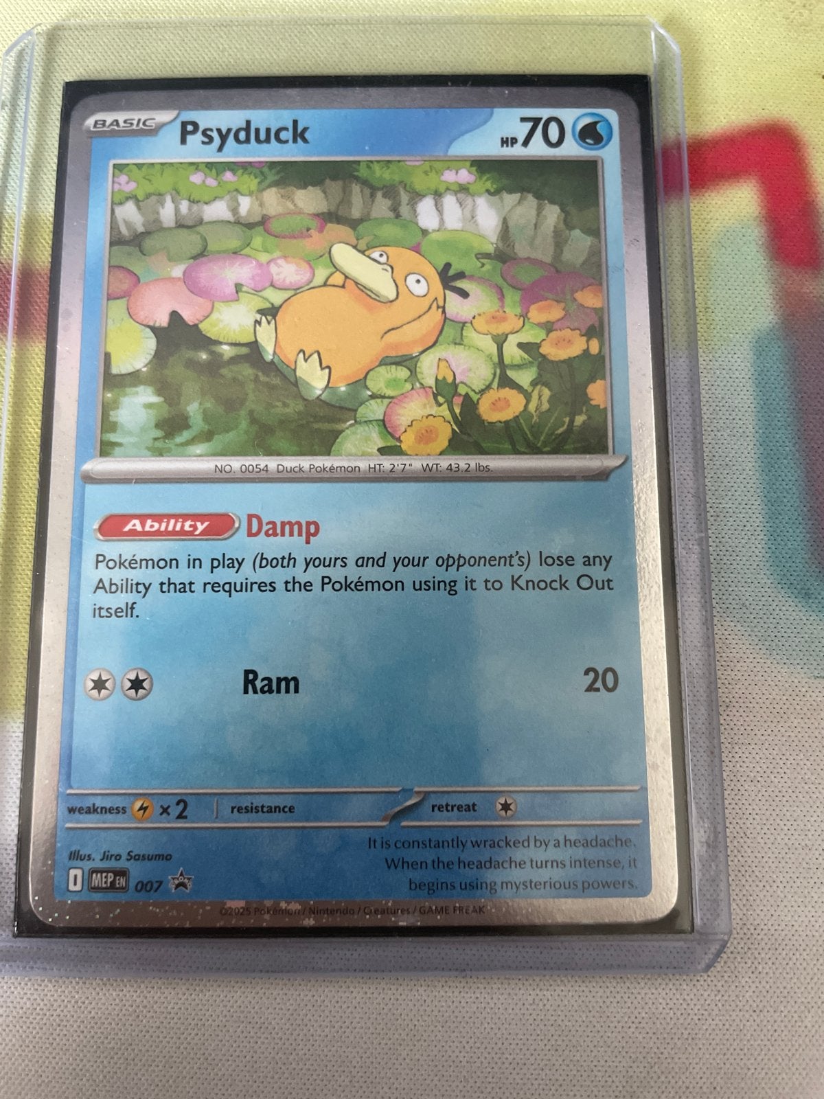 Psyduck Promo Kaart - Mega Evolutie (MEP 007), Hobby en Vrije tijd, Verzamelkaartspellen | Pokémon, Verzenden, Zo goed als nieuw