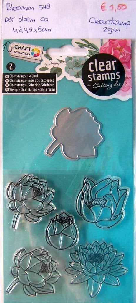 Bloemen 548 Clearstamp, Ophalen of Verzenden, Zo goed als nieuw, Clearstamp