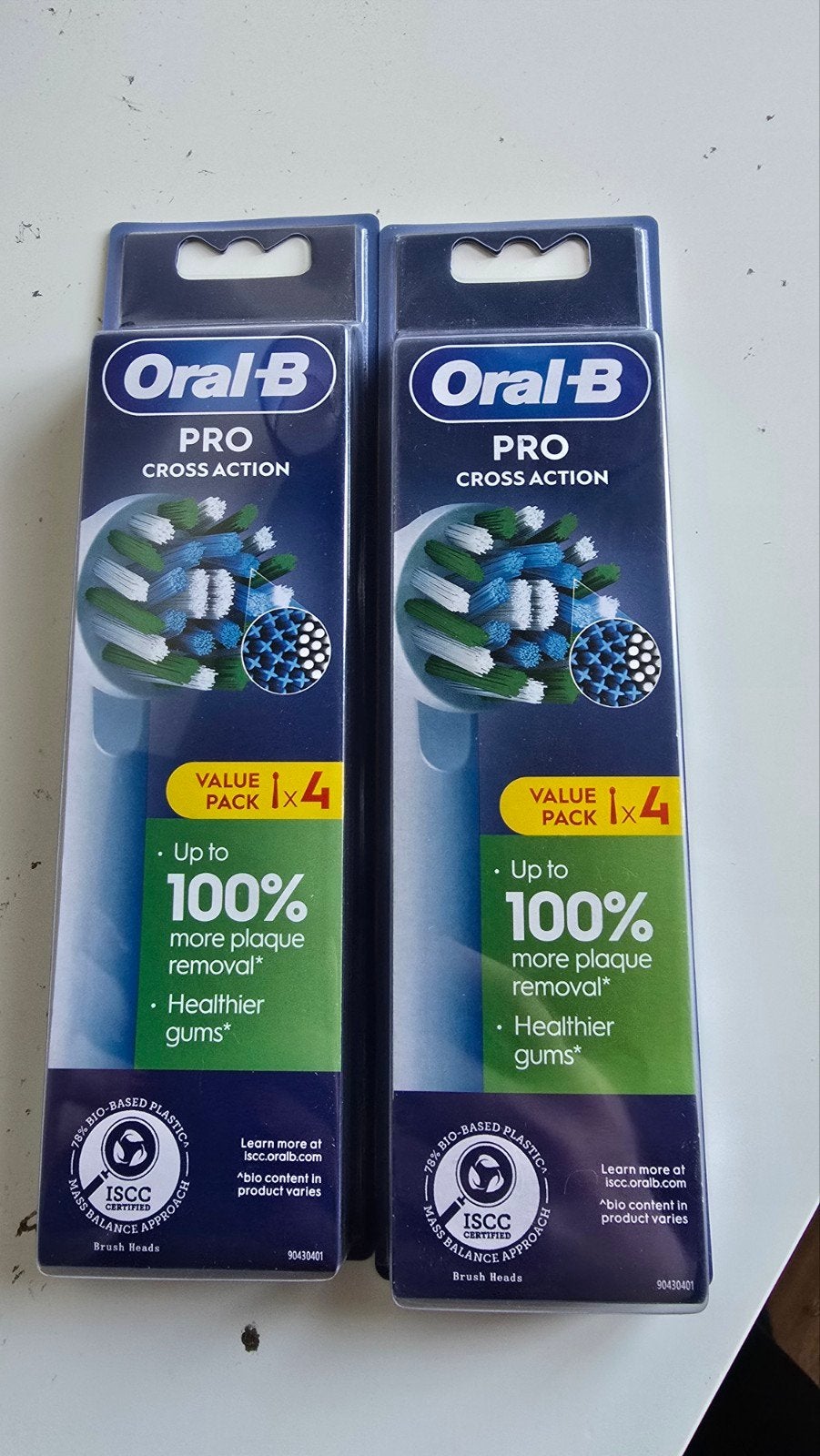 Oral-B PRO CrossAction Opzetborstels - 4-pack 2 stuks, Ophalen of Verzenden, Nieuw, Mondverzorging