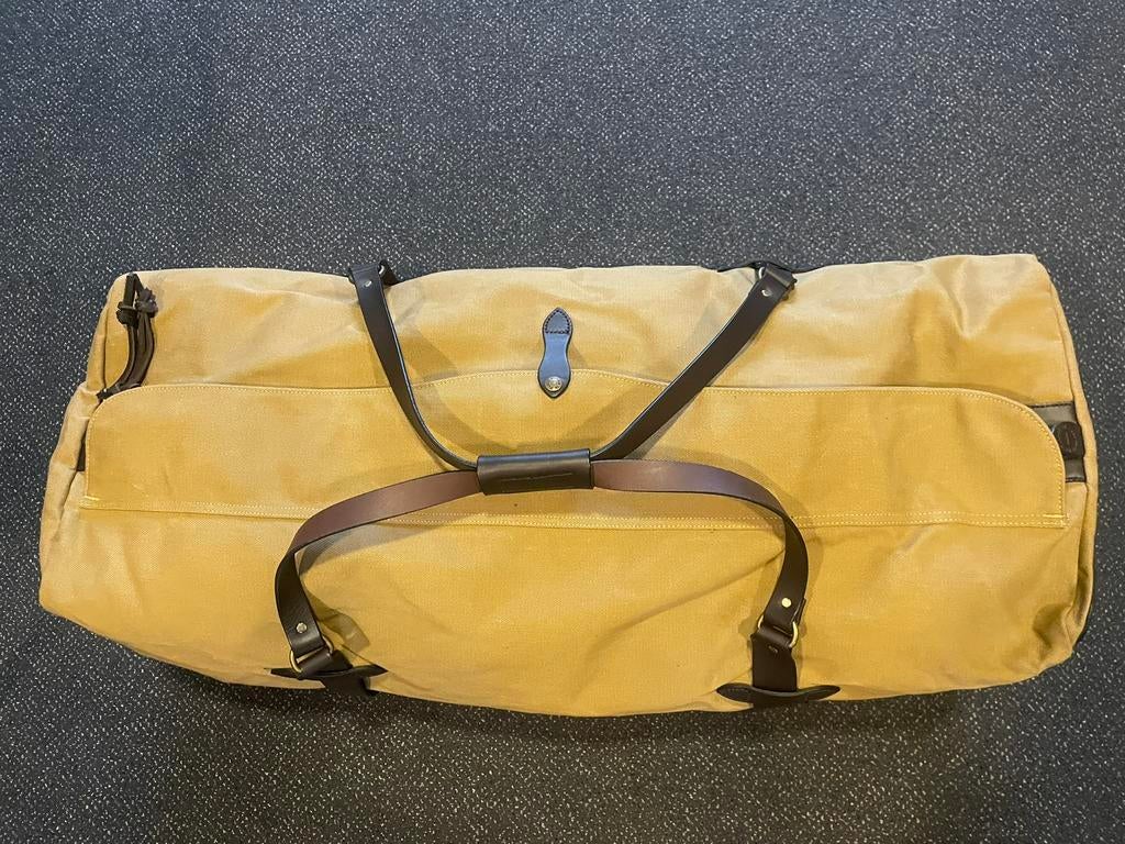 Filson canvas reistas met leer wheels, 30 cm of meer, Bruin, Minder dan 35 cm, Ophalen of Verzenden