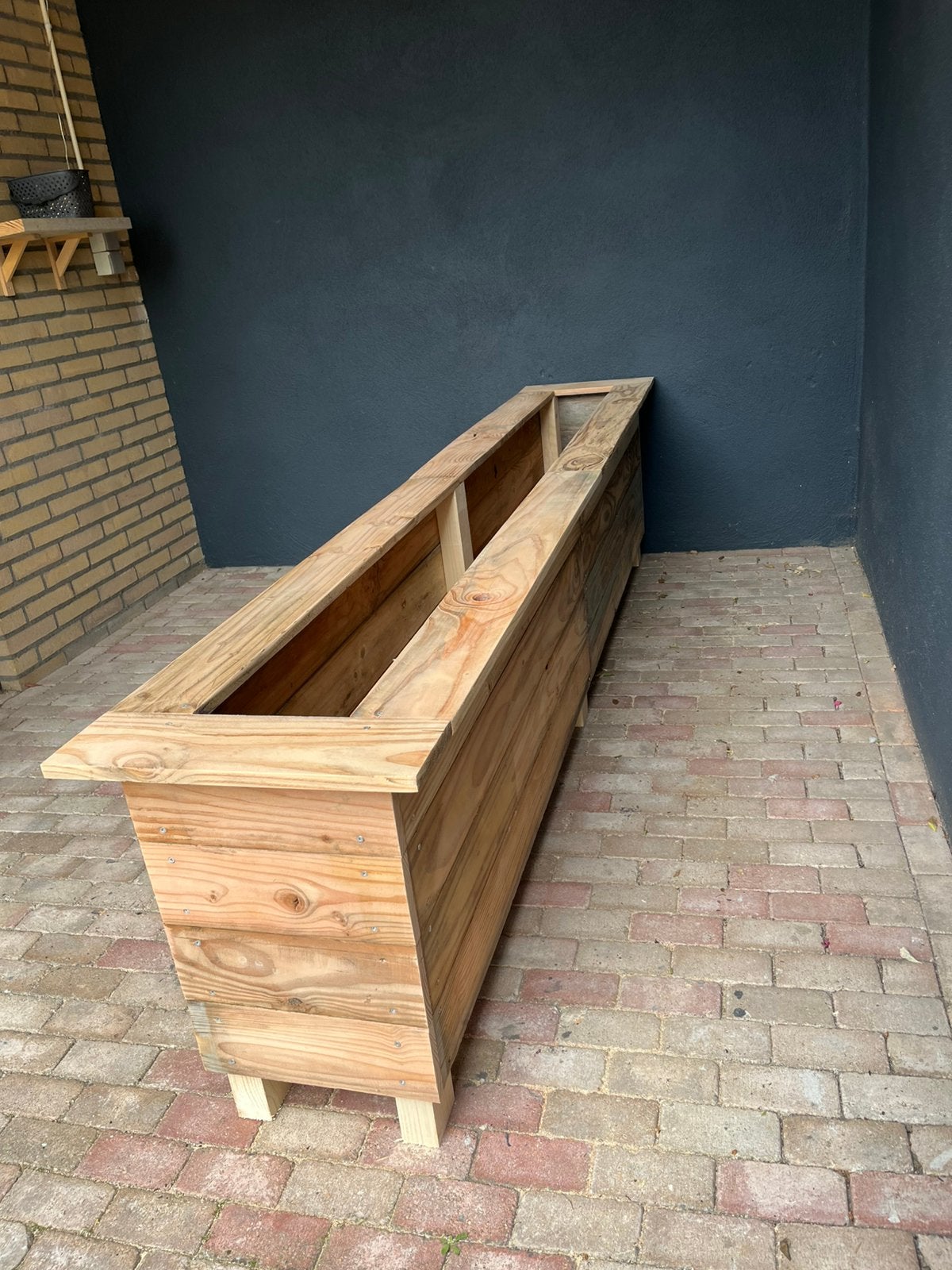 Handgemaakte houten plantenbakken te koop, Tuin en Terras, Bloembakken en Plantenbakken, Zo goed als nieuw, Hout, Binnen, Balkon