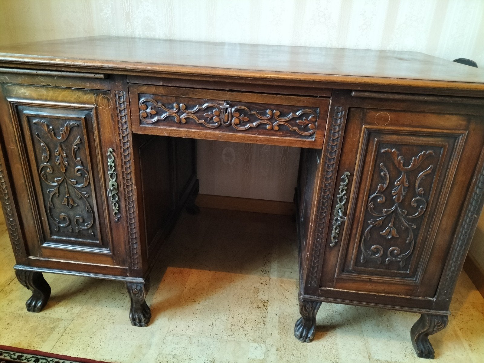 volhouten eiken bureau, Antiek en Kunst, Antiek | Kantoor en Zakelijk, Ophalen
