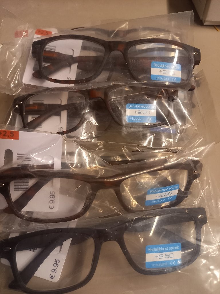 Leesbrillen 10 stuks +2,5, Overige merken, Zwart, Nieuw, Ophalen of Verzenden