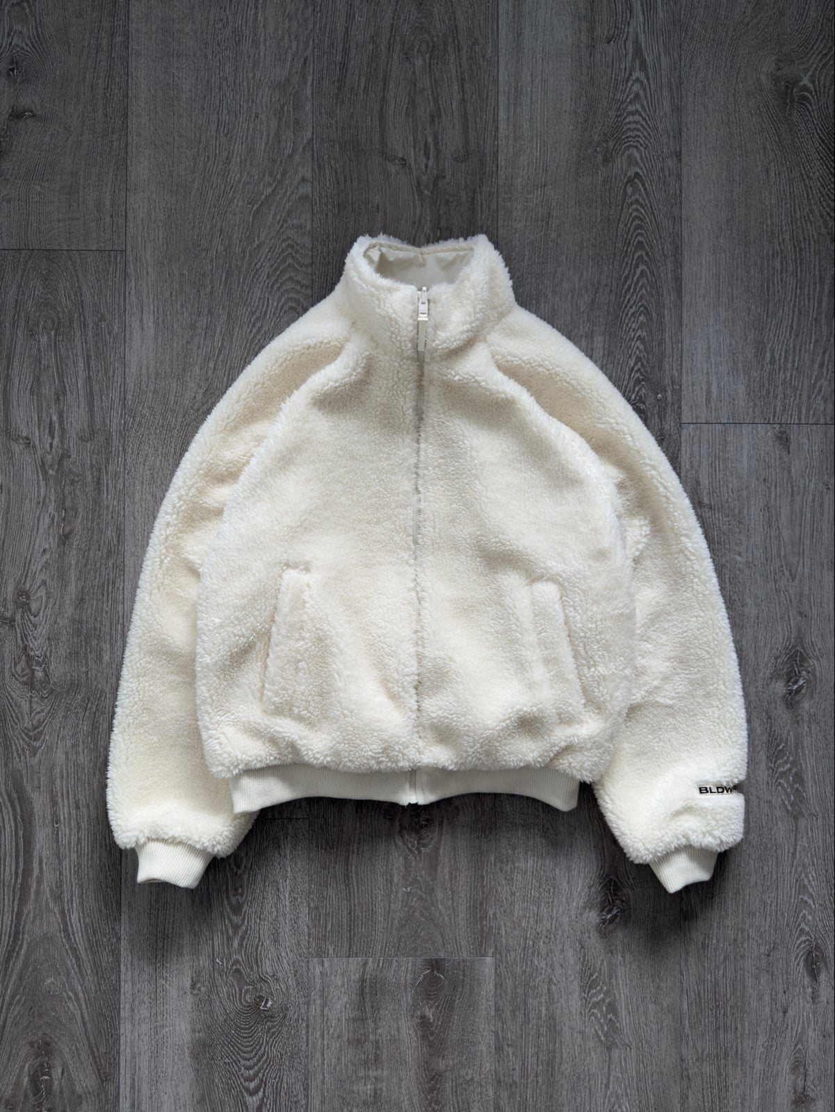 Bershka omkeerbaar teddy jack - Maat M, Verzenden, Zo goed als nieuw, Maat 38/40 (M), Beige