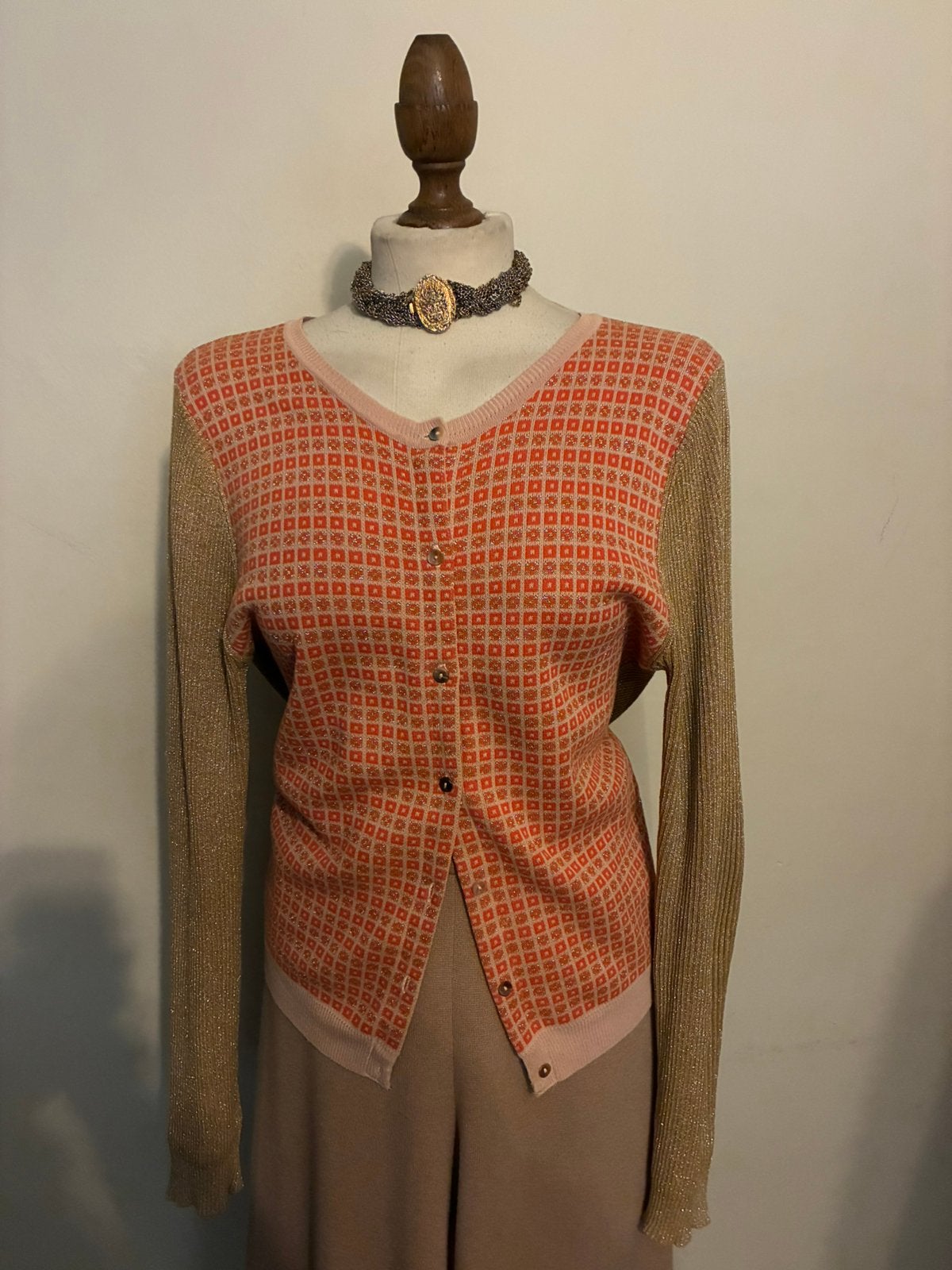 JUST IN CASE VEST ORANJE/ CAMEL LUXURY, Verzenden, Zo goed als nieuw, Maat 42/44 (L), Oranje
