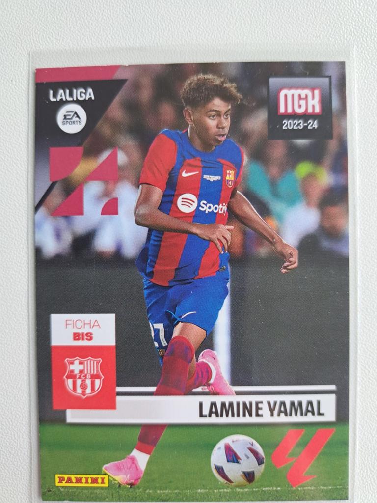 Lamine Yamal Megacracks bis 108, Ophalen of Verzenden, Zo goed als nieuw, Buitenlandse clubs, Spelerskaart