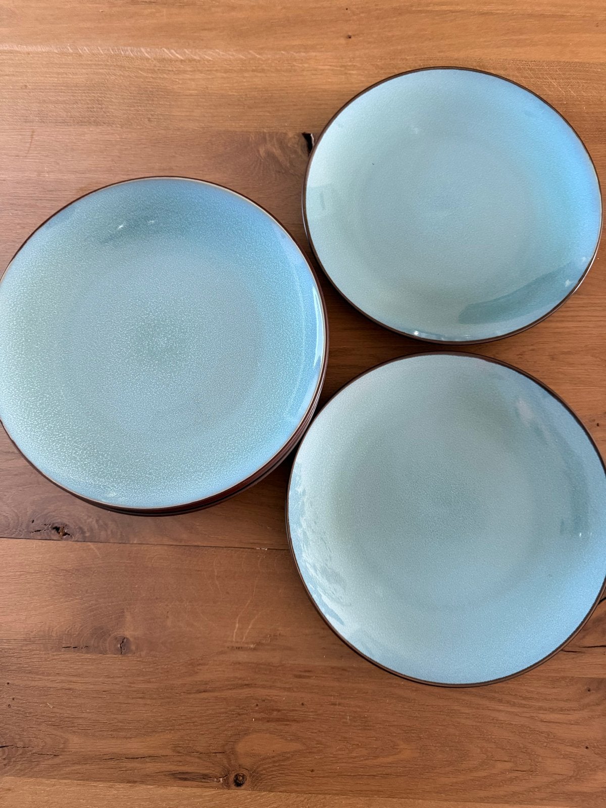 Set van 8 blauwe borden, Huis en Inrichting, Gebruikt, Overige merken, Keramiek, Ophalen of Verzenden
