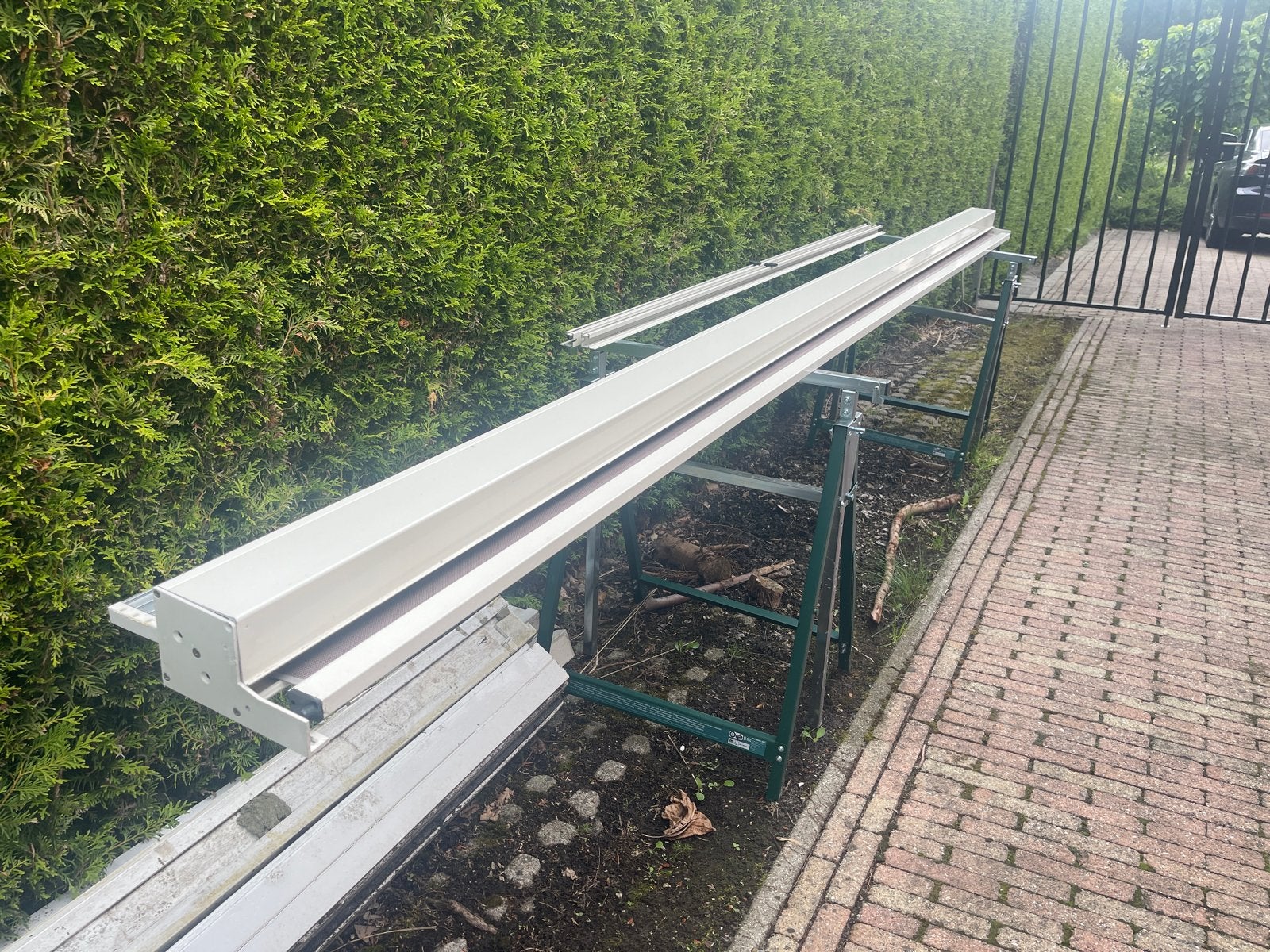 Elektrisch zonnescherm / rolluik - Zo goed als nieuw, Tuin en Terras, Ophalen, Zo goed als nieuw, Knikarmscherm, Elektrisch