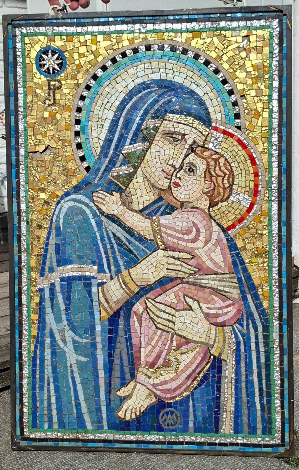 Anton Molkenboer, uniek Mozaïek Maria met kind(1931), Ophalen of Verzenden