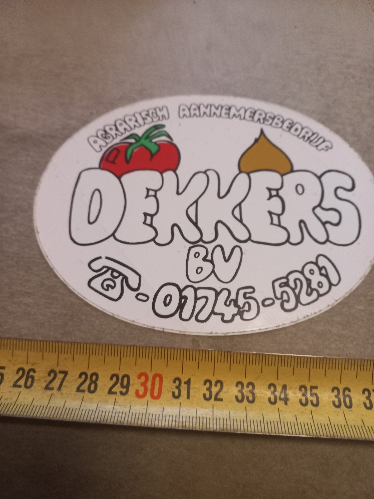 Vintage Dekkers BV Agrarisch Aannemersbedrijf Sticker, Ophalen of Verzenden